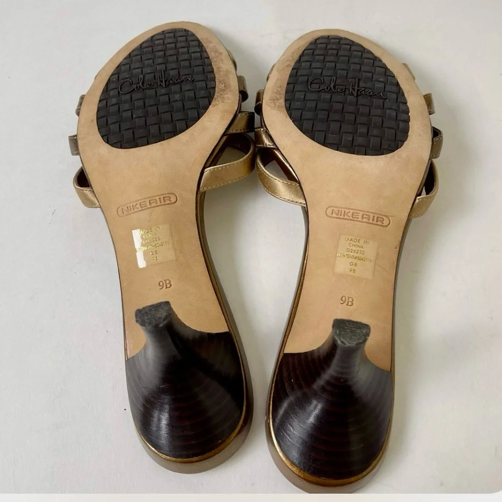 Cole Haan Nike Air Copper Beaded Heels, Size 9 - Picture 7 of 10